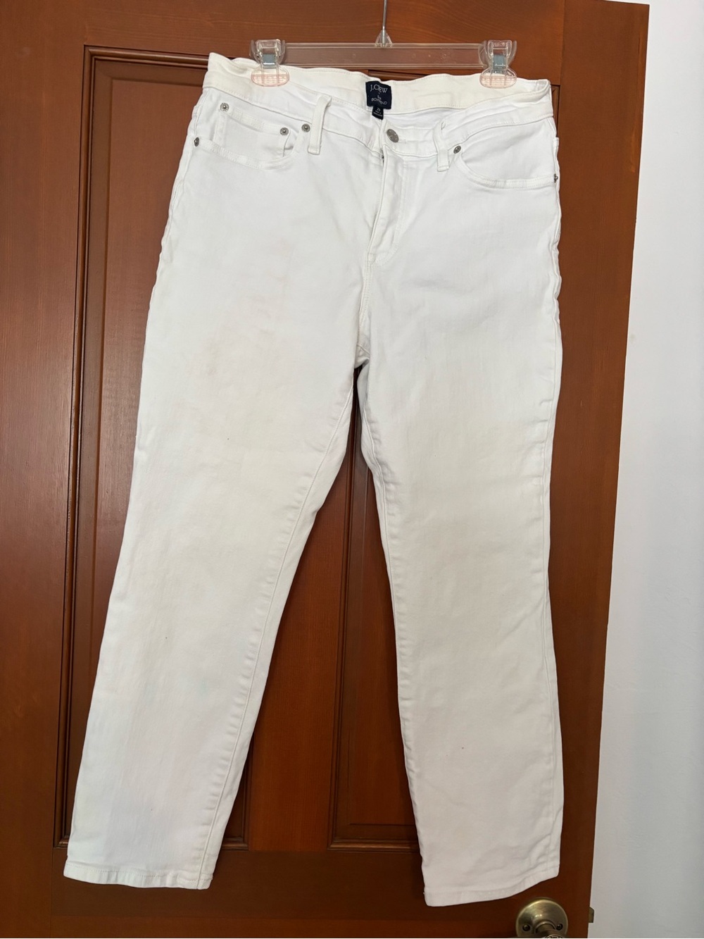 J. Crew White Women's Straight-Leg Jeans